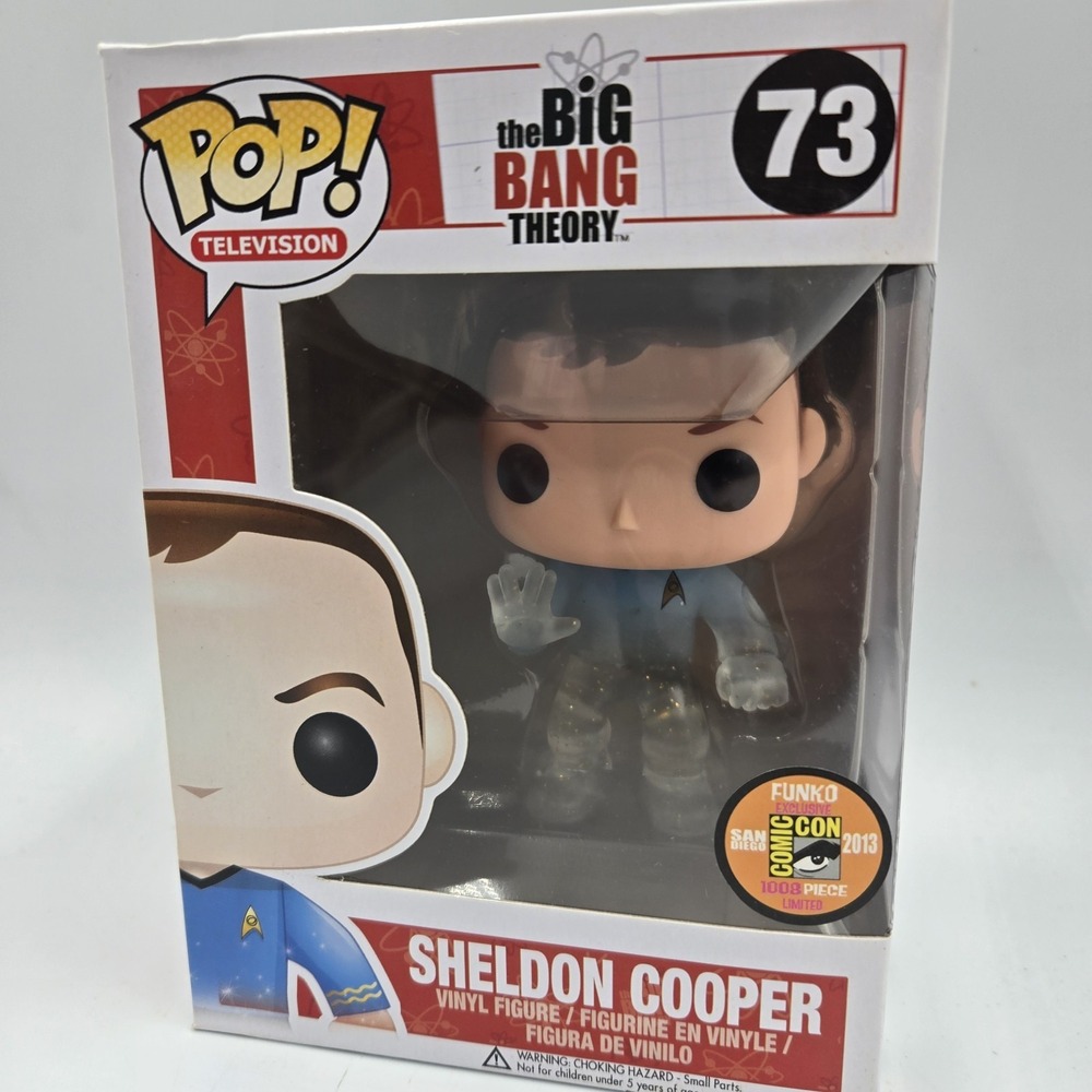 Funko Pop! The‎ Big Bang Theory Sheldon Cooper Star Trek San Diego CC #73 Comic
